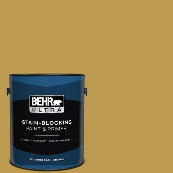 BEHR ULTRA 1 gal. #M320-6 Tangy Green Satin Enamel Exterior Paint & Primer