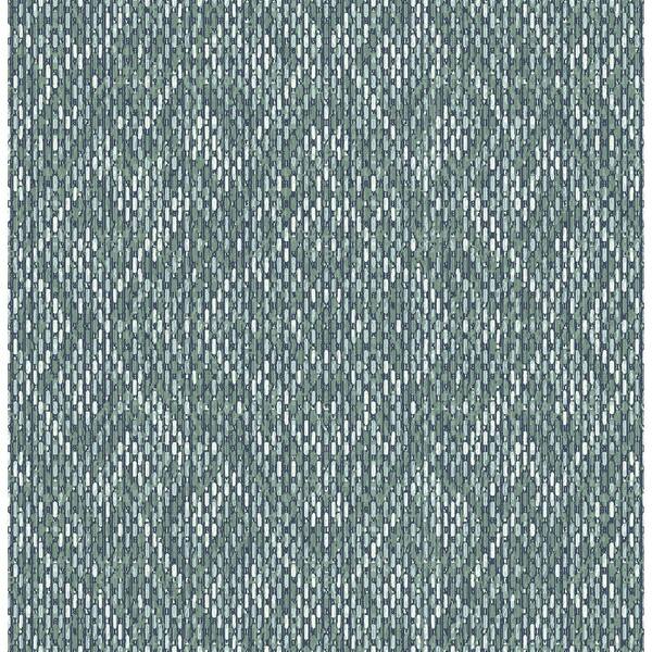 SCOTT LIVING Felix Teal Geometric Strippable Non Woven Wallpaper