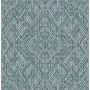 Felix Teal Geometric Wallpaper Sample