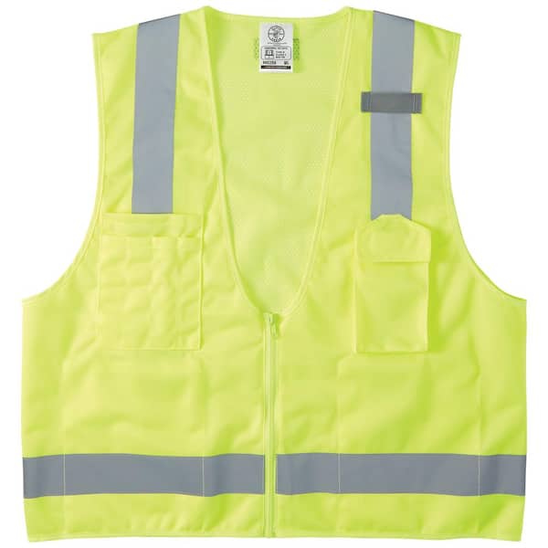 Safety Vests High Visibility Waistcoat with Reflective Strips yellow and orange size small & strap XL, Mesh yellow
