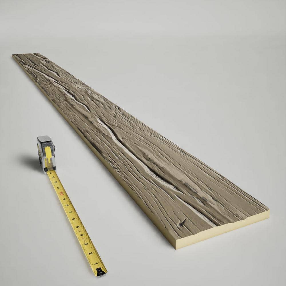 Almond Faux Wood Beam Plank 8" x 10' Lightweight