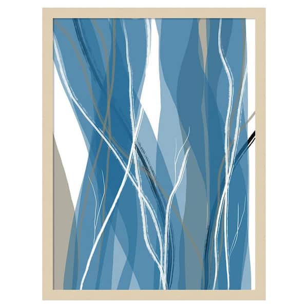 Amanti Art Sea Meadow III by Jim Schlotzhauer 19 in. W x 25 in. H. Wood Framed Wall Art Print Framed in Brown