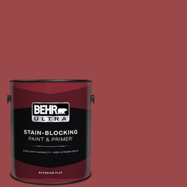 BEHR ULTRA 1 gal. #150D-7 Regal Red Flat Exterior Paint & Primer