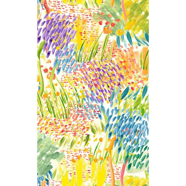 Multicolor Hand Painted Abstract Print Non-Woven Paste the Wall Textured Wallpaper 57 sq. ft.