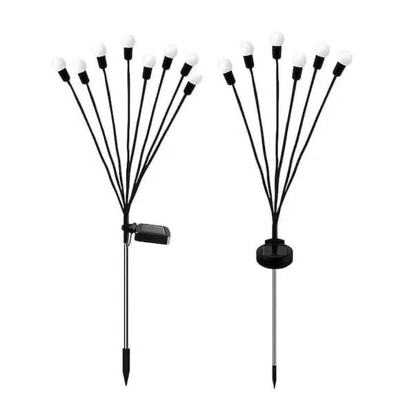 Unbranded 8 LED Solar Powered Firefly Lights For Christmas Party Outdoor Garden Decoration (2-Pieces)