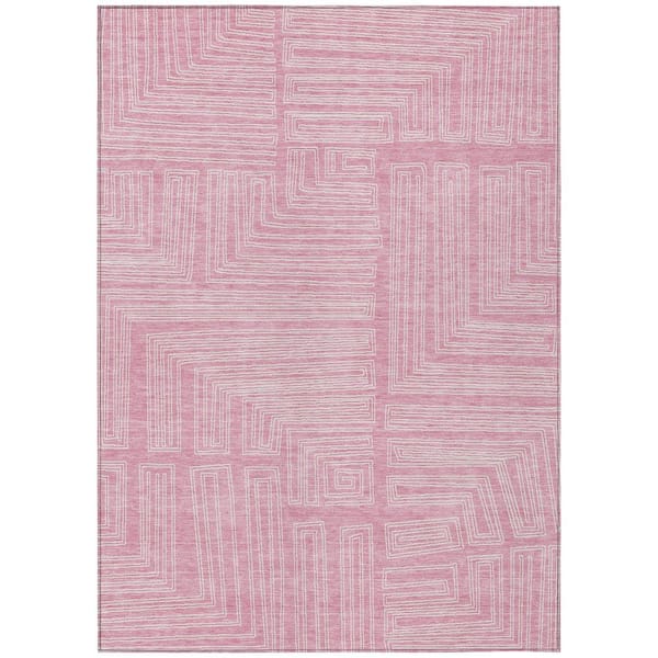 Addison Rugs Chantille Machine Washable Indoor/Outdoor Abstract ACN1045 Pink 2 ft. 6 in. x 3 ft. 10 in. Area Rug
