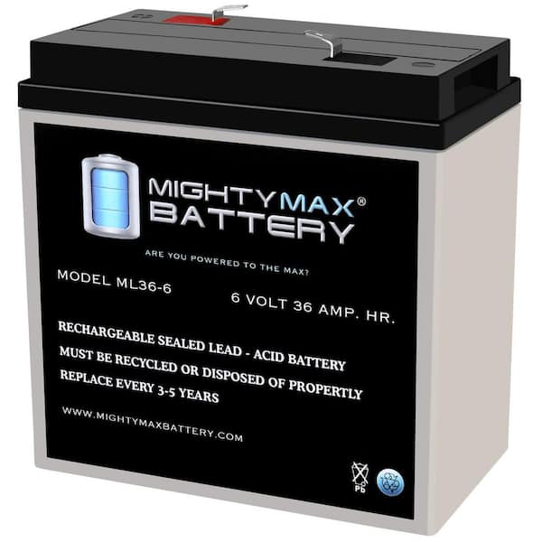6V, 36Ah, AGM, F2 Terminal, Replacement Battery Compatible with Emergi-Lite 80006