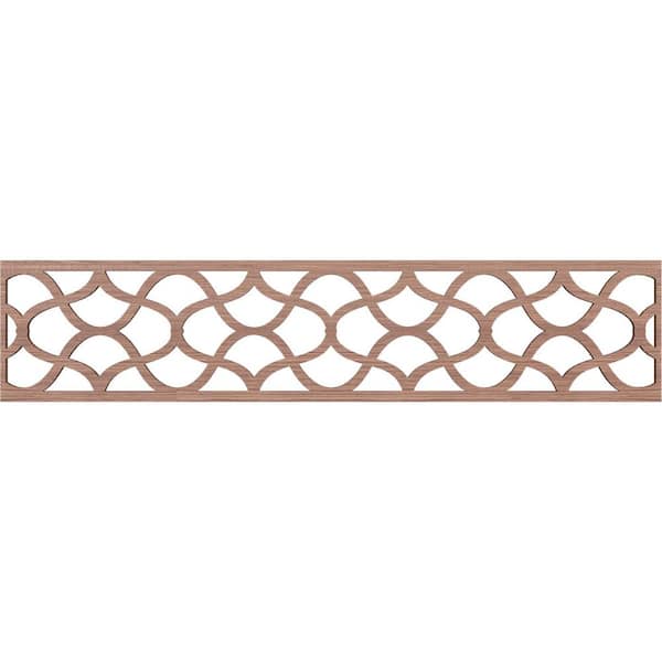 Ekena Millwork Resort Fretwork 0.375 in. D x 46.75 in. W x 10 in. L Walnut Wood Panel Moulding