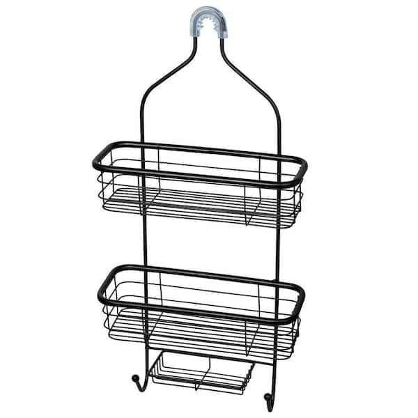 Moorefield 3 Tier Over the Shower Caddy with Tubular Accents in Matte Black