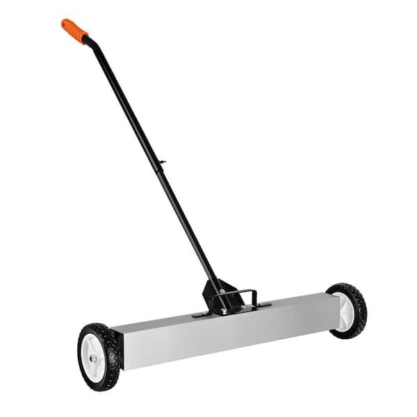36 in Rolling Magnetic Sweeper Manual Floor Sweeper Heavy Duty with Quick Release 50 lbs. Capacity