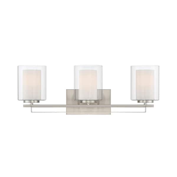 Parsons Studio 3-Light Brushed Nickel Bath Light