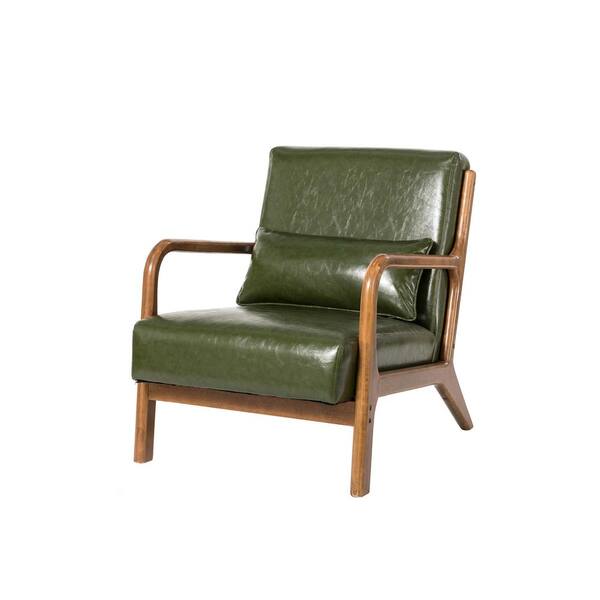 hunter green leather chairs