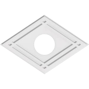 30 in. W x 20 in. H x 7 in. ID x 1 in. P Diamond Architectural Grade PVC Contemporary Ceiling Medallion