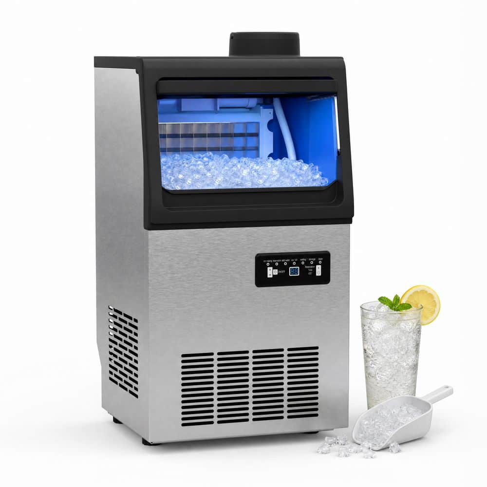 13.5 in. Commercial Ice Maker,Freestanding Stainless Steel Ice Maker Full Size Cubes with 20 lbs.Storage, 110 lbs./24 H. price history on PriceWatchPro