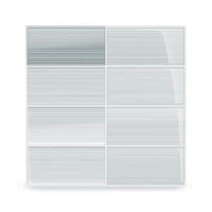 Heron Gray Glass Tile for Kitchen Backsplash and Showers - 3 in. x 6 in. Tile Sample