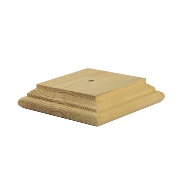 4 in. x 4 in. Natural Pine Wood Deck Post Cap (24-Pack)