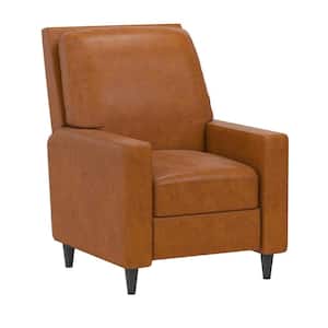 Lana Camel Faux Leather Pushback Recliner