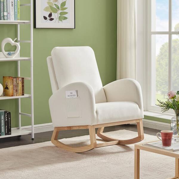 Armchair Beige Rocking Chair Wing Chair Stool Relaxation Chair Armrest Chair  Nursing Chair Comfort Chair Nursing Chair Collection Express 