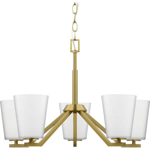 Progress Lighting Vertex 5-Light Brushed Nickel Modern/Contemporary Chandelier