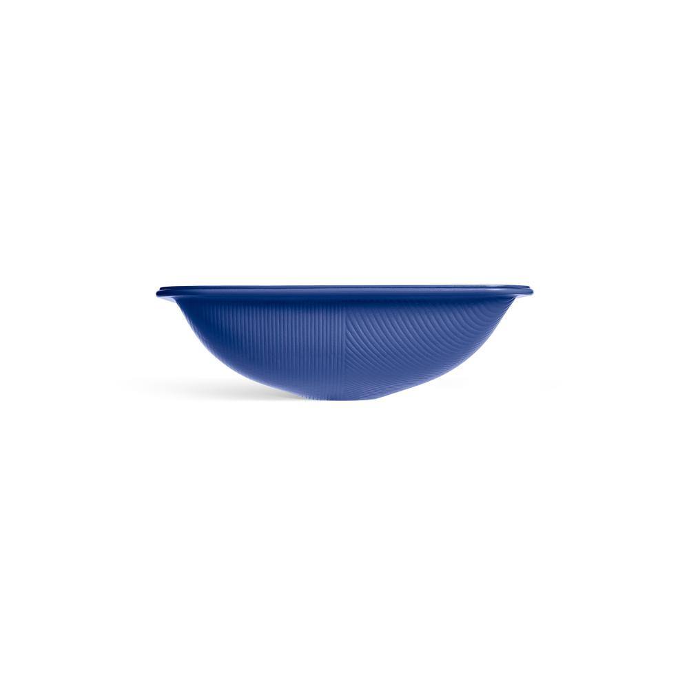 Yepsen Opaque Sapphire Glass Undermount Bathroom Sink