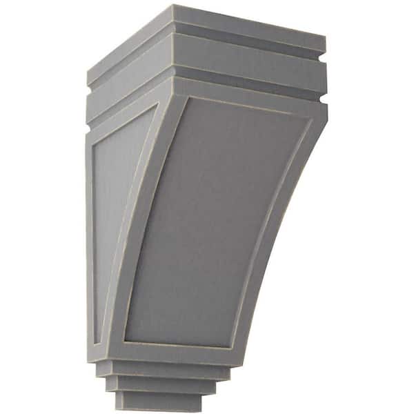 Ekena Millwork 5 in. x 10-1/2 in. x 6 in. Pebble Grey Medium San Juan Wood Vintage Decor Corbel
