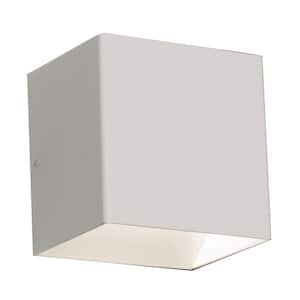 Zoe 9-Watt 120-277-Volt White Integrated LED Wall Mount Sconce