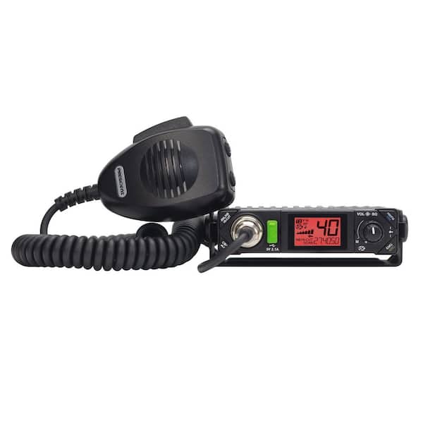 BILL III FCC 40-Channel 12-Volt AM/FM Weatherband Ultracompact CB Radio with P-Channels and NRC in Black