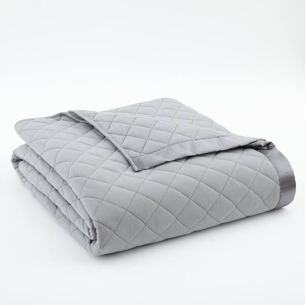 Micro Flannel King Greystone Quilted Polyester Blanket