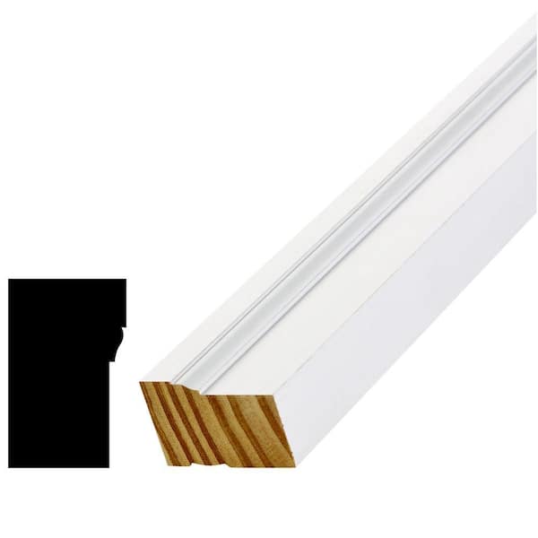 Alexandria Moulding WM 180 1-1/4 in. x 2 in. Primed Pine Wood Finger-Jointed Brick Moulding
