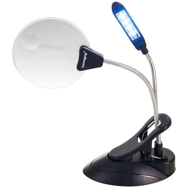 ADG 2X/4X Hands-Free Magnifier with 4 LED Light and Clip