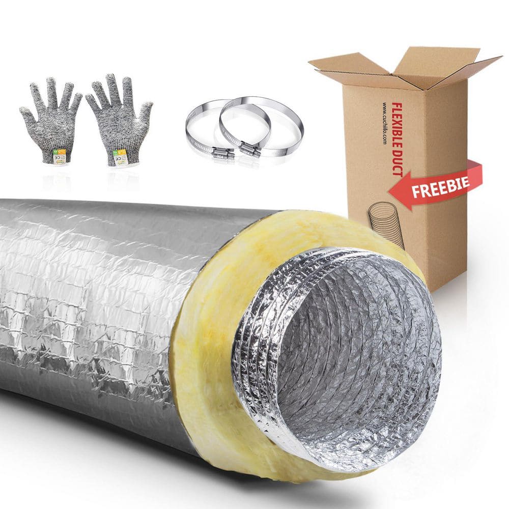 4 Inch Insulated Flexible Duct,HVAC Insulation Duct,25 Feet Insulated Duct, 4 in Insulated Duct Hose, R4.2 Air price history on PriceWatchPro
