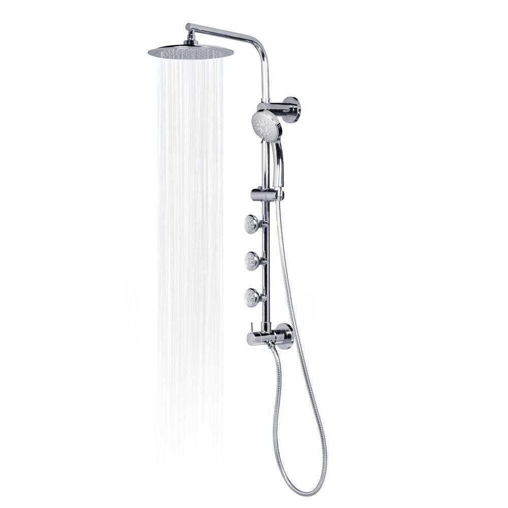 Chrome Multi-Function Rain Shower System with Handheld