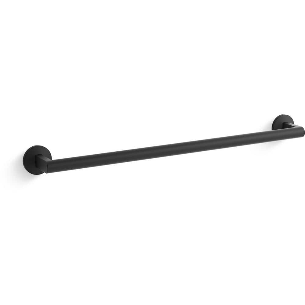 KOHLER Components 24 In. Towel Bar In Matte Black K-78373-BL - The Home ...