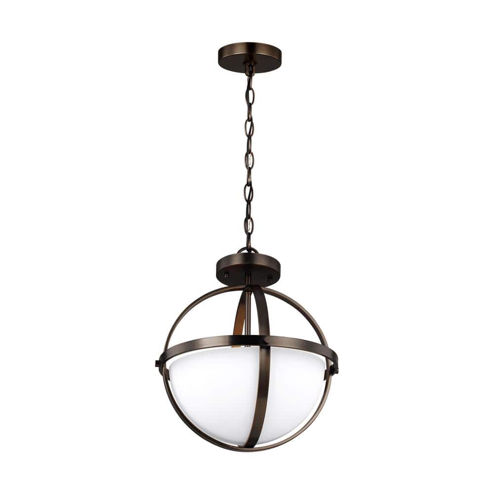 Alturas Mini Semi-Flush 2-Light Pendant in Brushed Oil Rubbed Bronze