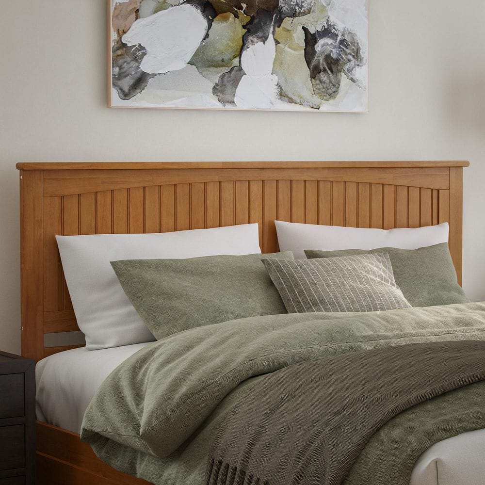 Nantucket Light Toffee Natural Bronze King Solid Wood Panel Headboard