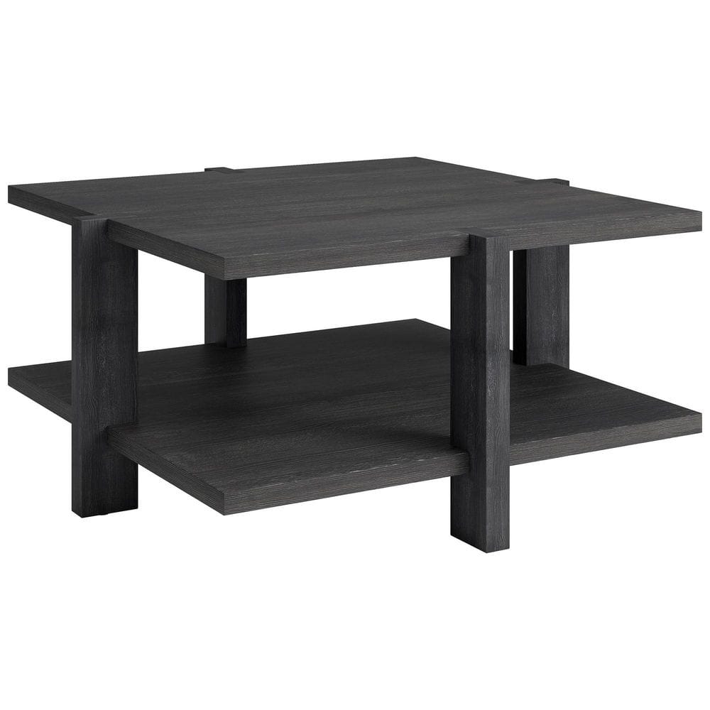 Meyer&Cross Ingrid 35 in. Charcoal Gray Square MDF Coffee Table CT1798 The Home Depot