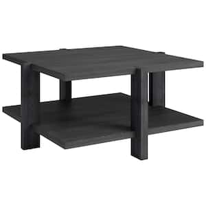 Ingrid 35 in. Charcoal Gray Square MDF Coffee Table