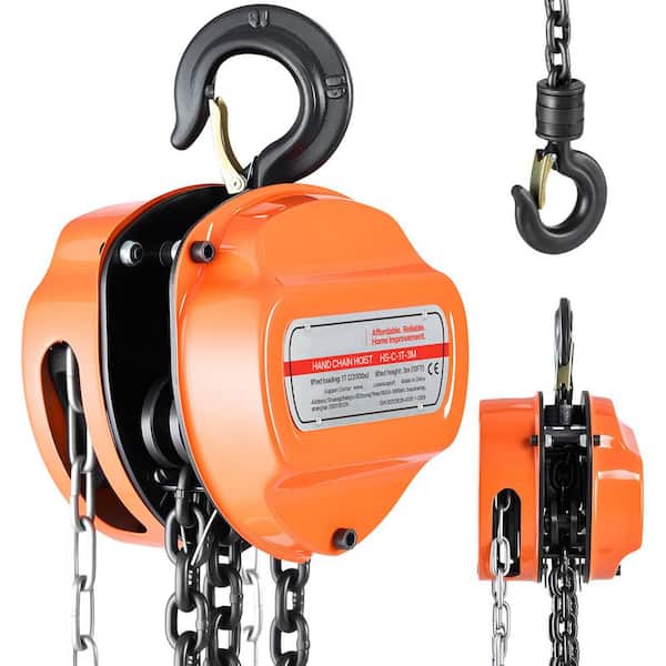 Hand Chain Hoist,2200 Lbs /1 Ton Capacity Chain Block With 12ft Lifting