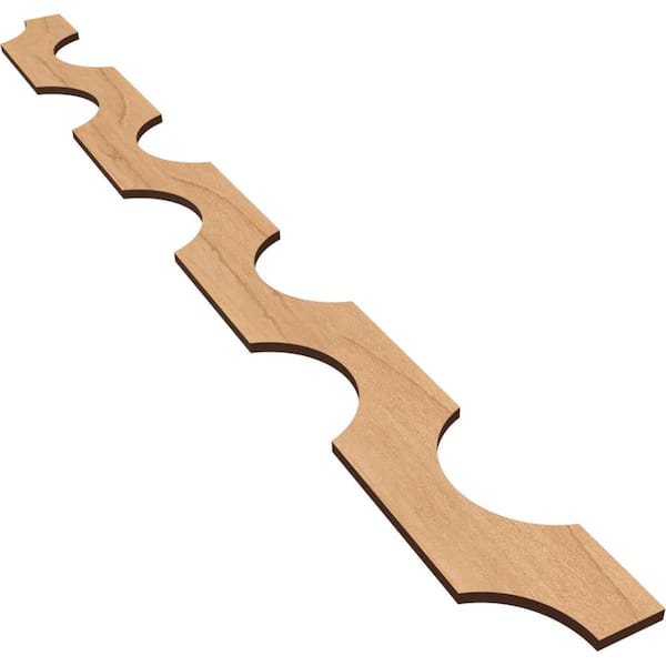 Ekena Millwork Pomeroy 47 in. H x 0.375 in. W Slatwall Panels in Maple 12-Pack