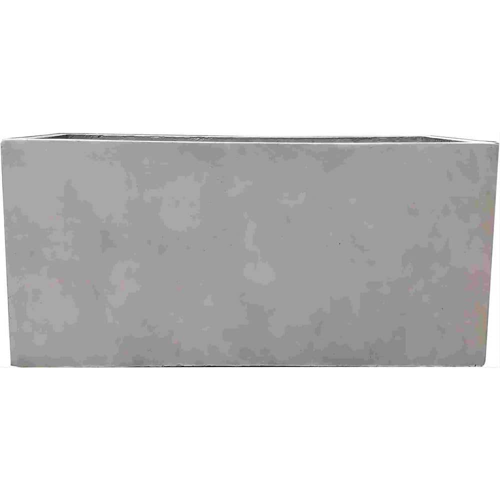 23 in. L Light-Weight Durable Modern Rectangle Outdoor Concrete Planter