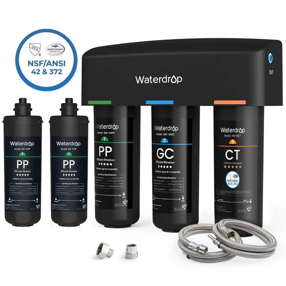 TSA 8 Layer Under Sink Water Filter System, Reduces PFAS, PFOA/PFOS Extra 10PP-2 Filters price history on PriceWatchPro