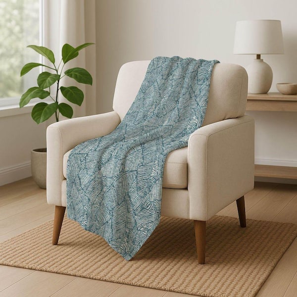 Premium Machine Washable ASB913 Teal 50 in. x 70 in. Sherpa Throw Blanket