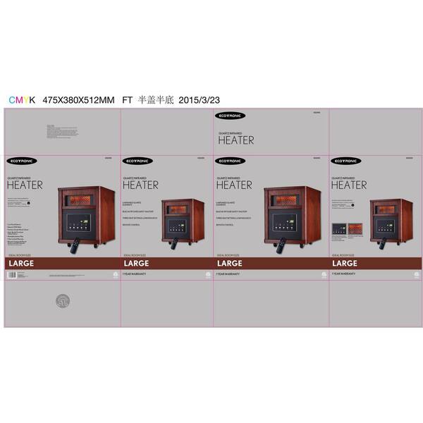 Ecotronic 1500-Watt 6-Element Infrared Electric Portable Heater with Remote  Control GD9315BCW-NP - The Home Depot