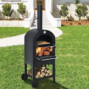 Costway OP70813 Portable Outdoor Pizza Oven with Pizza Stone and Waterproof Cover
