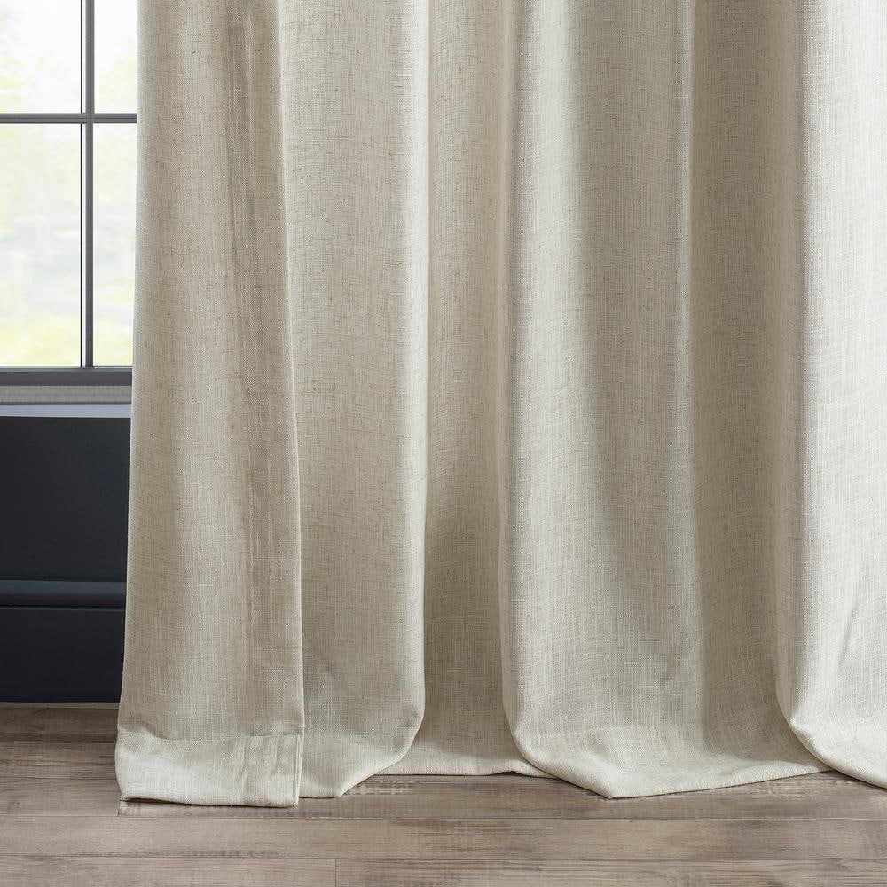 Malted Cream Extended Length Linen Blend Light Filtering Drapes