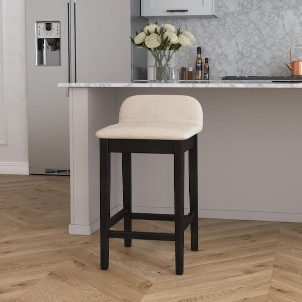Maydena 26.25 in. Light Beige Counter Stool
