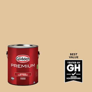 Glidden Premium 1 qt. Faint Fawn PPG1089-4 Satin Exterior Latex
