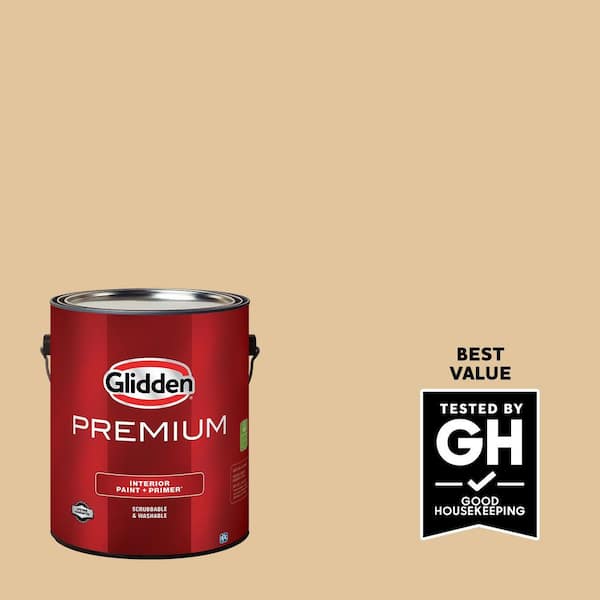 Glidden Premium 1 gal. PPG1089-4 Faint Fawn Flat Interior Latex Paint