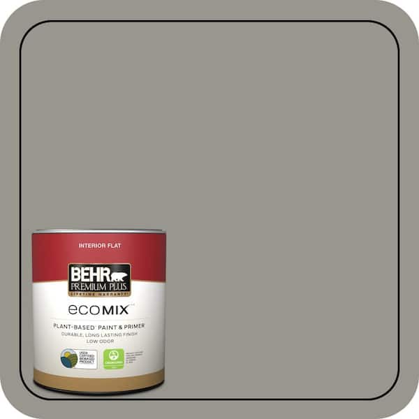 1 qt. #N360-4 Battleship Gray Flat EcoMix Plant-Based Interior Paint & Primer
