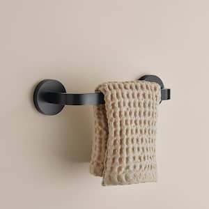 Vector Wall-Mounted Hand Towel Ring in Matte Black